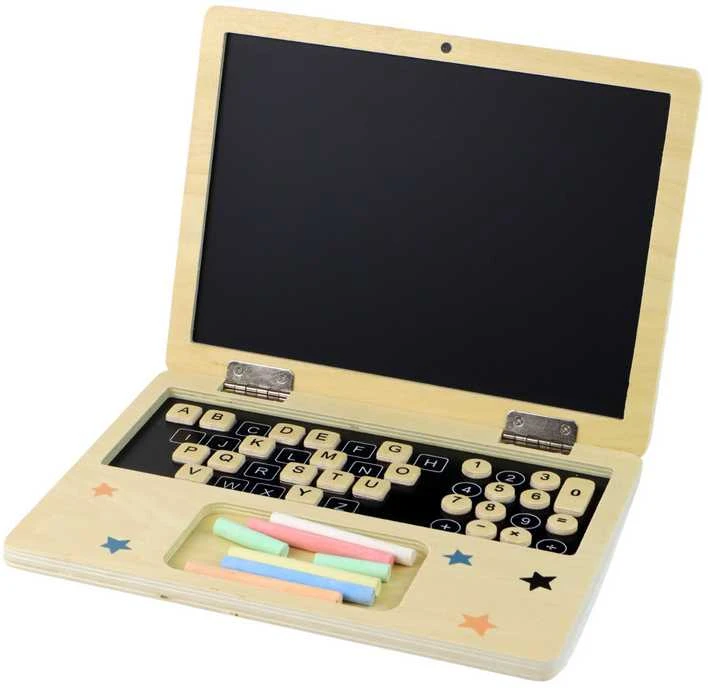 Medinė nešiojamojo kompiuterio piešimo lenta vaikams Lean Toys