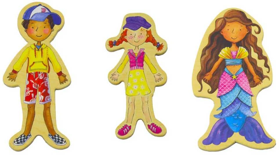 Lean Toys Mediniai magnetukai su spalvingais personažais, 20 vnt.