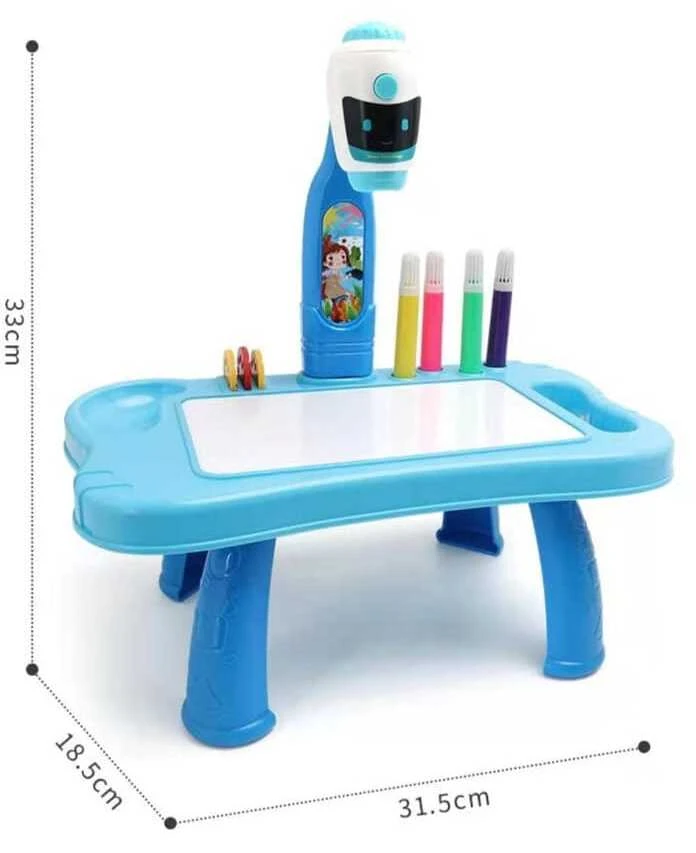 Lean Toys Mėlynas 2-in-1 mini projektorius vaikams