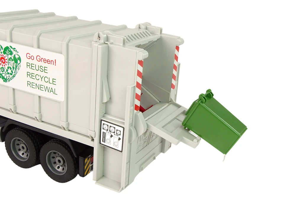 Double E Nuotoliniu būdu valdomas sunkvežimis RC Garbage Truck Mercedes-Benz Antos, oranžinis