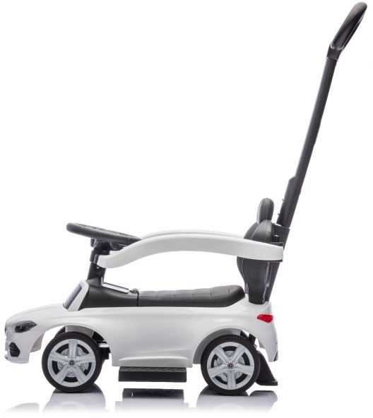 Jeździk Paspiriamas automobilis Mercedes 3in1 baltas