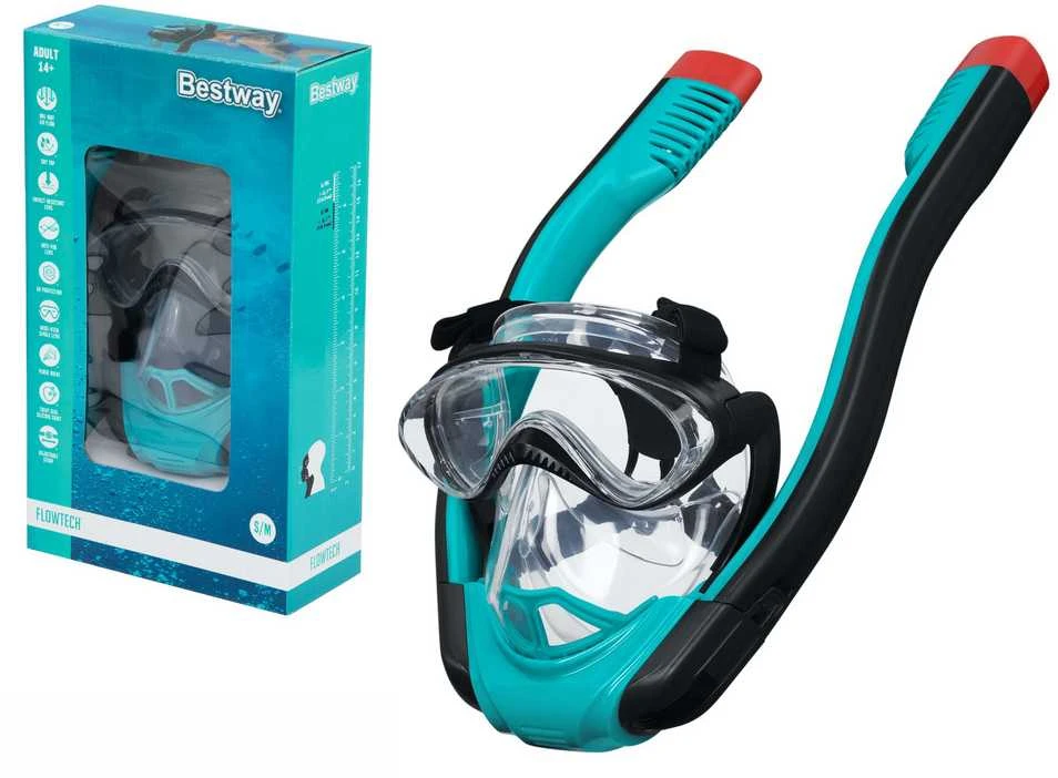 Nardymo kaukė Bestway Flowtech Full Face Snorkel Mask, S/M