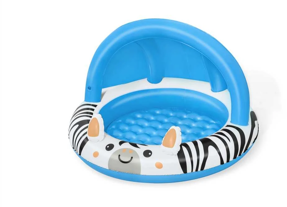 Bestway Bestway 52559 Pripučiamas baseinas su stogu ir pumpuojamu dugnu Zebra 97cm x 66cm