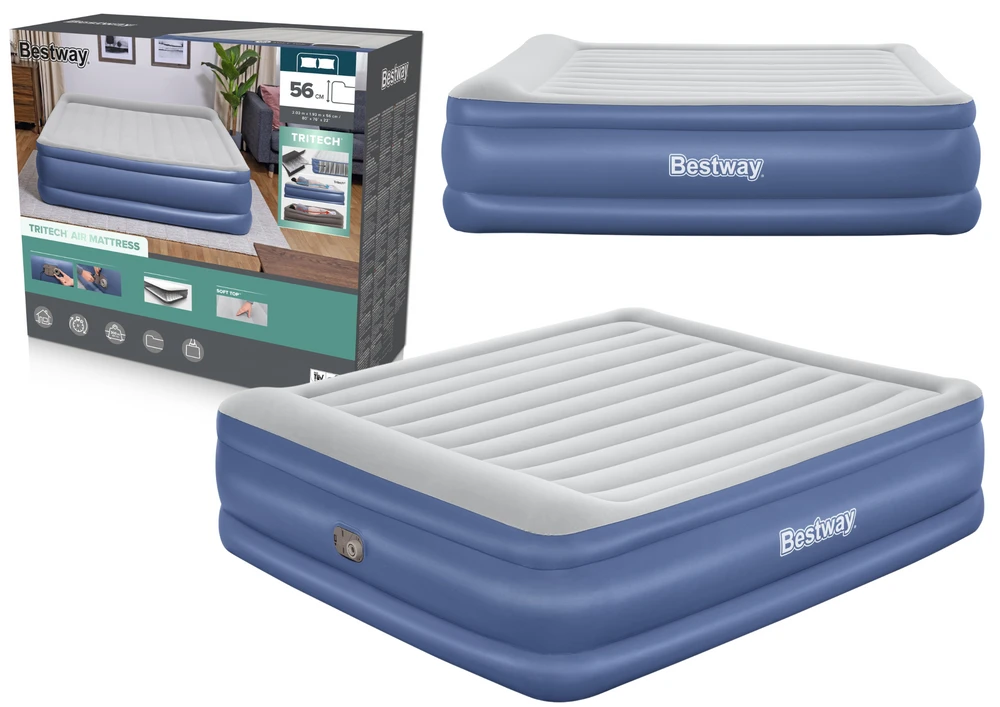 "Bestway 2" OS čiužinys Integruotas siurblys Tritech Air 203x193x56cm King 67692
