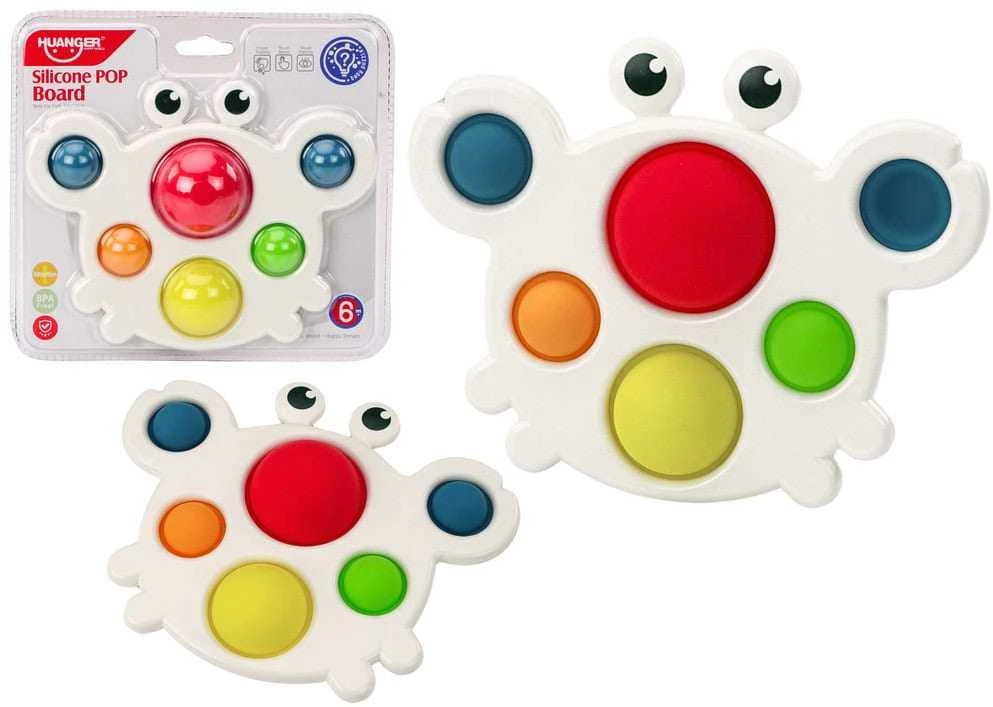 Lean Toys Sensorinė krabo formos lenta vaikams