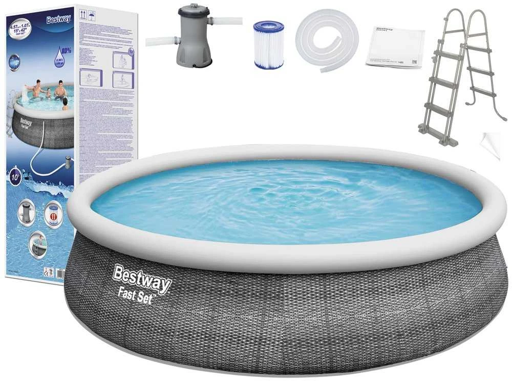 Bestway Fast Set™ apvalus baseinas 4,57 m x 1,07 m
