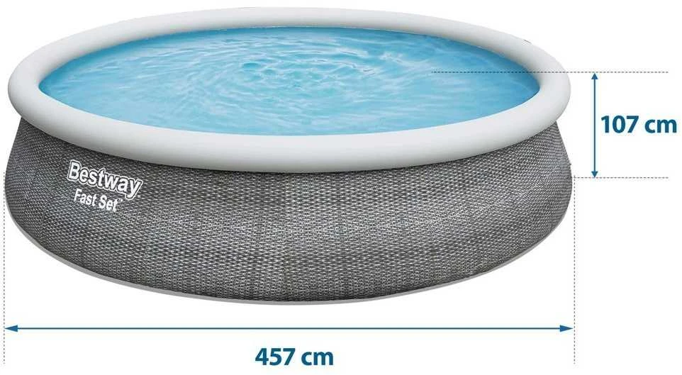 Bestway Fast Set™ apvalus baseinas 4,57 m x 1,07 m