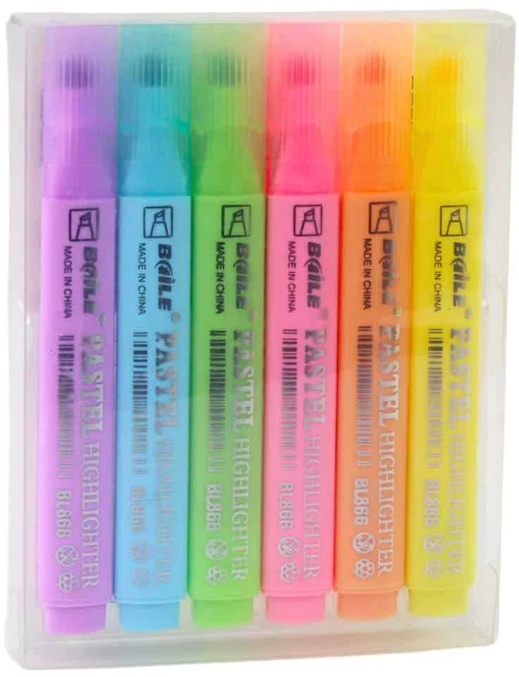 Lean Pastelinių spalvų žymeklių rinkinys 6pcs.