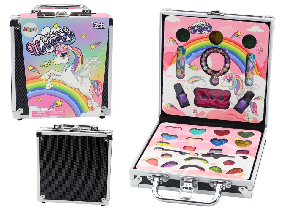 Lean Toys Stilingas grožio rinkinys juodame lagamine