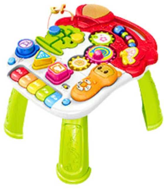 Lean Toys Vaikščiojimo stumdukas su 2in1 šviesos ir garso lavinimo stalu