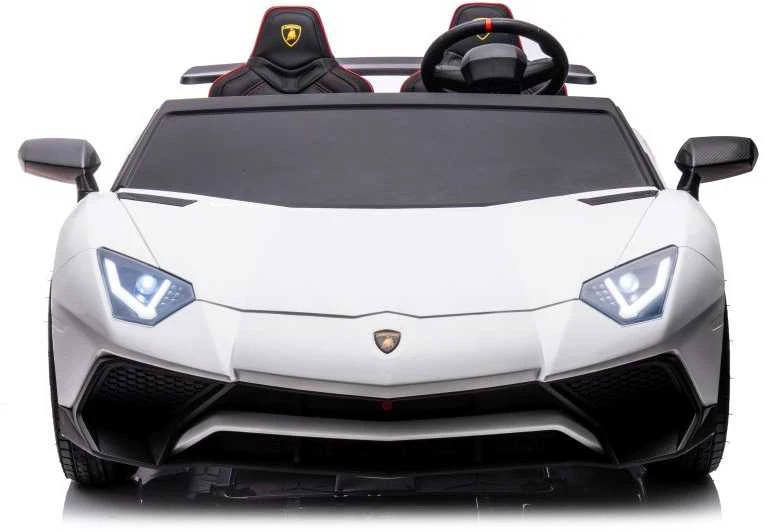 Lean Cars Dvivietis vaikiškas elektromobilis Lamborghini XXL, baltas