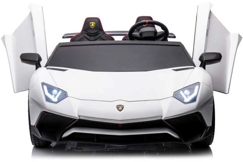 Lean Cars Dvivietis vaikiškas elektromobilis Lamborghini XXL, baltas