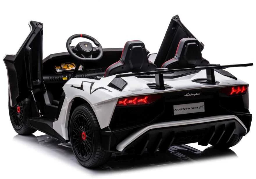 Lean Cars Dvivietis vaikiškas elektromobilis Lamborghini XXL, baltas