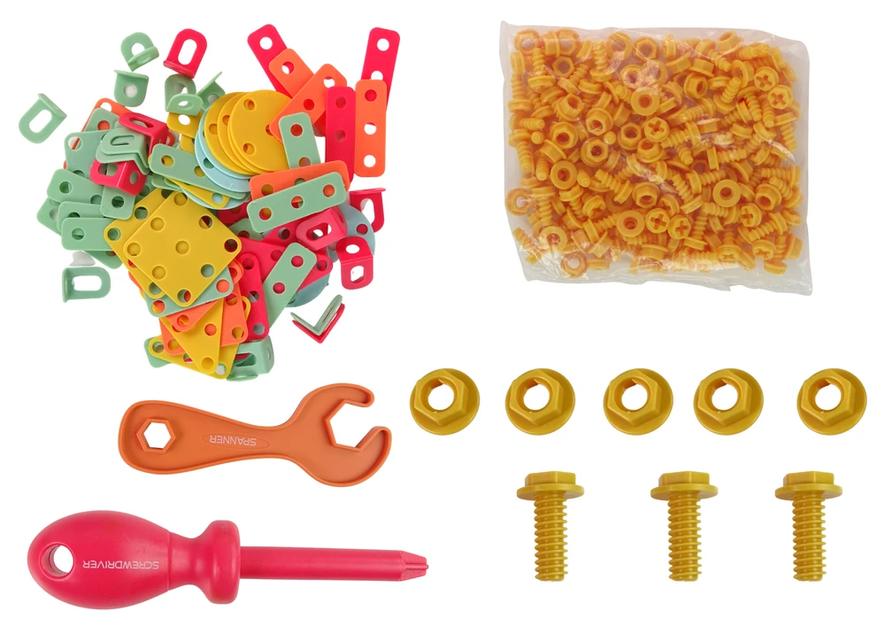 Lean Toys Vaikiškas įrankių rinkinys su bateriniu atsuktuvu