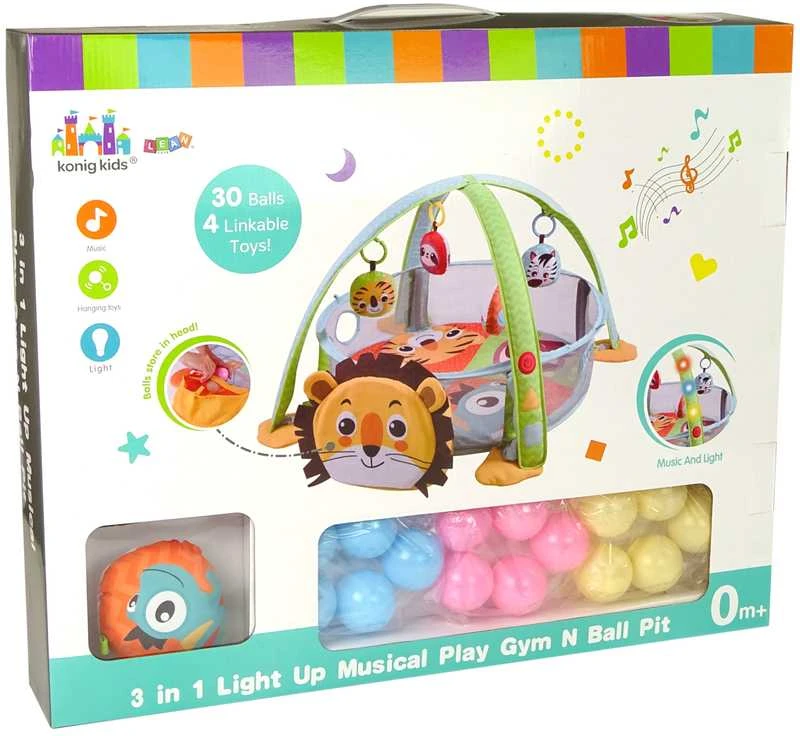 Lean Toys Žaidimų kilimėlis Konig Kids su kamuoliukais