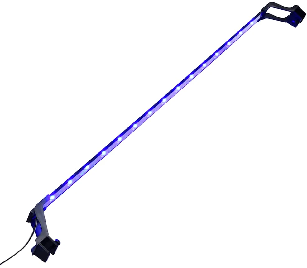LED akvariumo lempa su spaustukais, mėlyna ir balta, 115-130cm