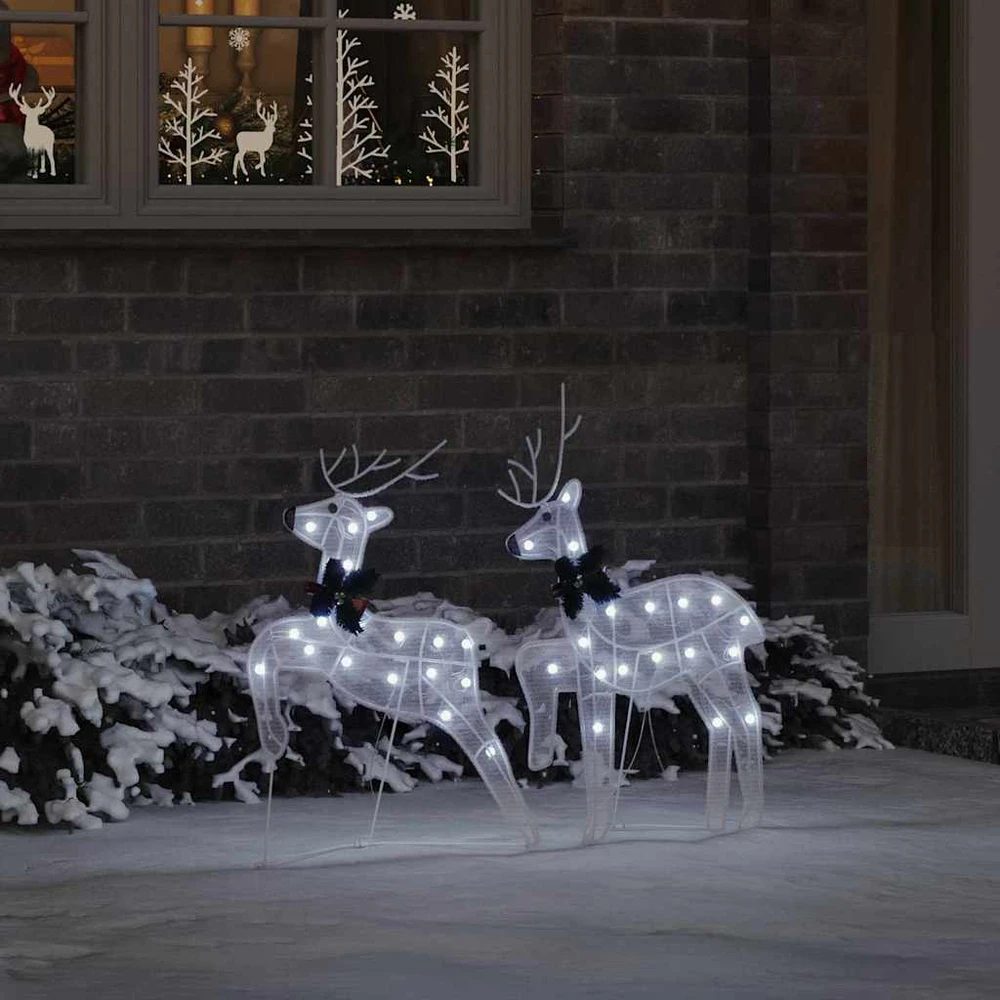 LED elniai 2 vnt. Šaltas baltas 45 x 19 x 65 cm audinys