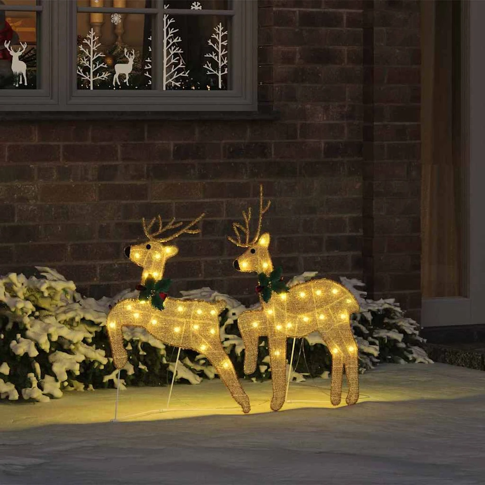 LED elniai 2 vnt. Šilta balta 45 x 19 x 65 cm audinys