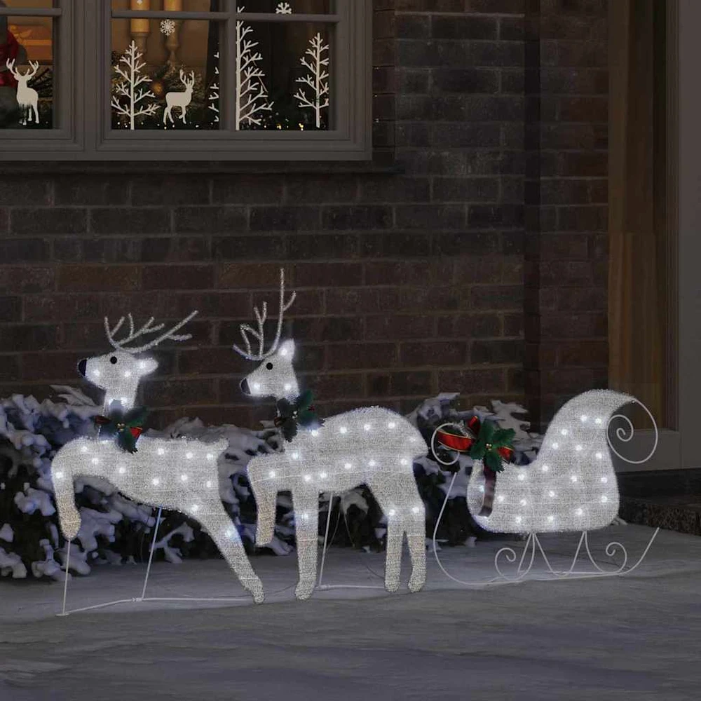 LED elniai 3 vnt. Šaltas baltas 43 x 18 x 66 cm audinys