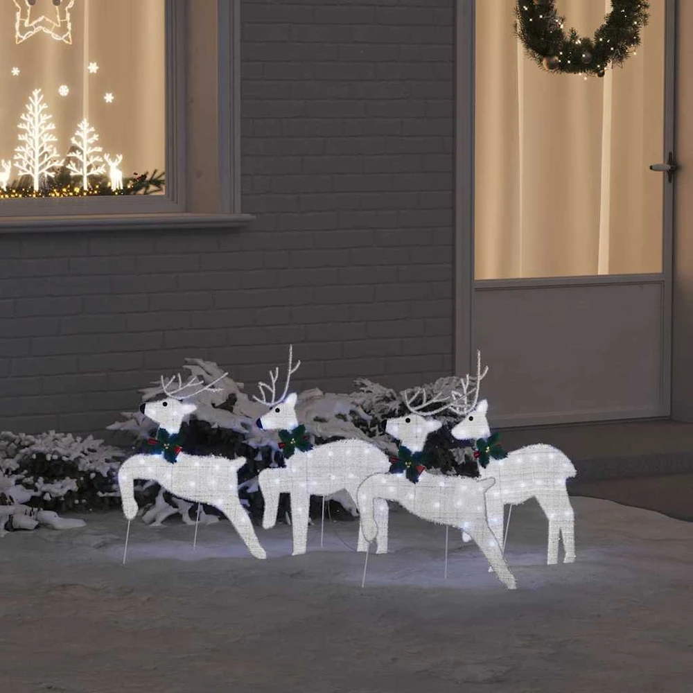 LED elniai 4 vnt. Sidabro 45 x 19 x 65 cm audinys