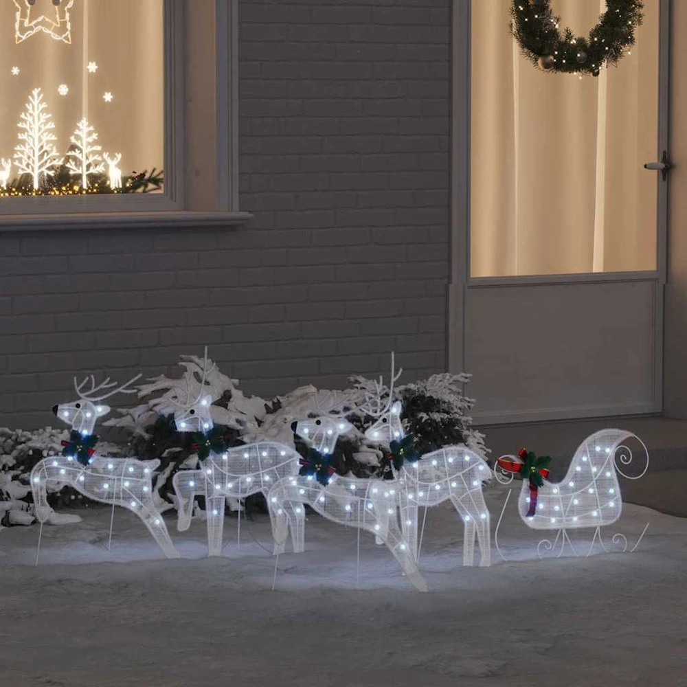 LED elniai 5 vnt. Balta 43 x 18 x 66 cm audinys