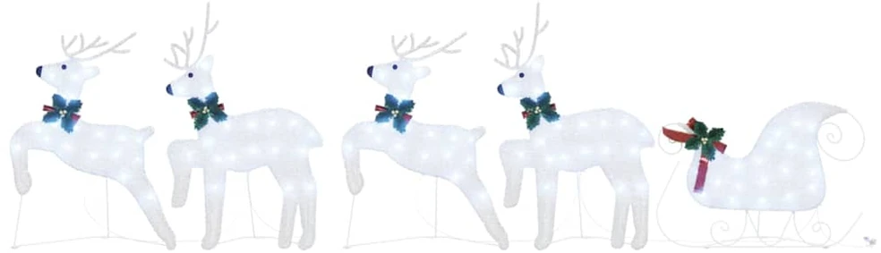 LED elniai 5 vnt. Sidabro 43 x 18 x 66 cm audinys