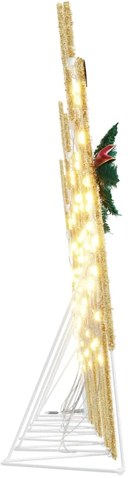 LED elniai 7 vnt. Auksinė 43 x 18 x 66 cm audinys