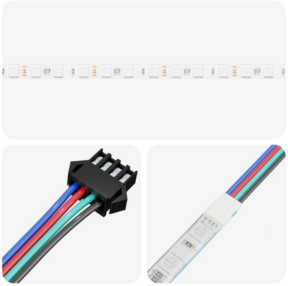 LED juosta 12 vnt. Juoda ir permatoma Varis ir plastikas