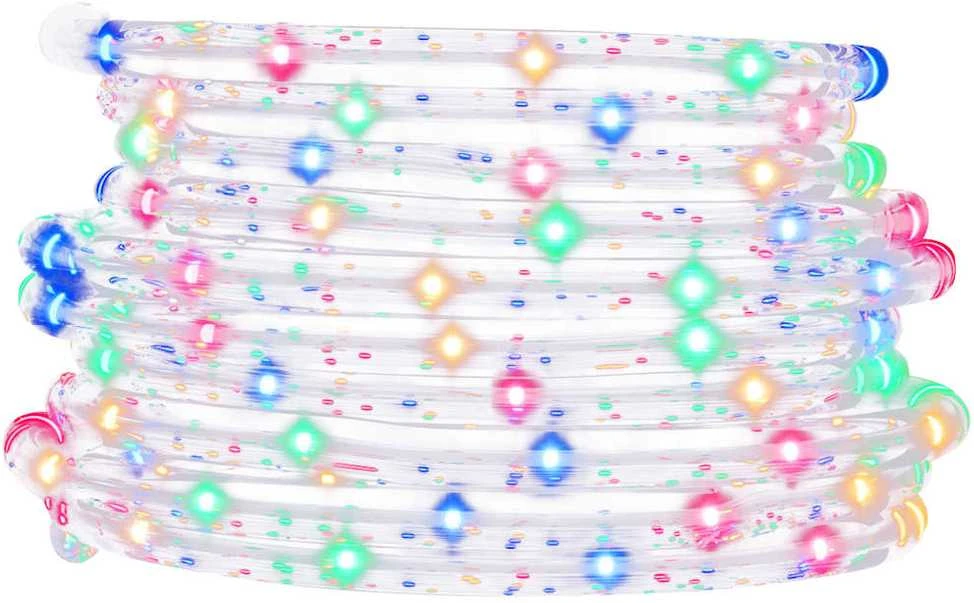 LED juosta su 240 įvairių spalvų LED, 10m, PVC