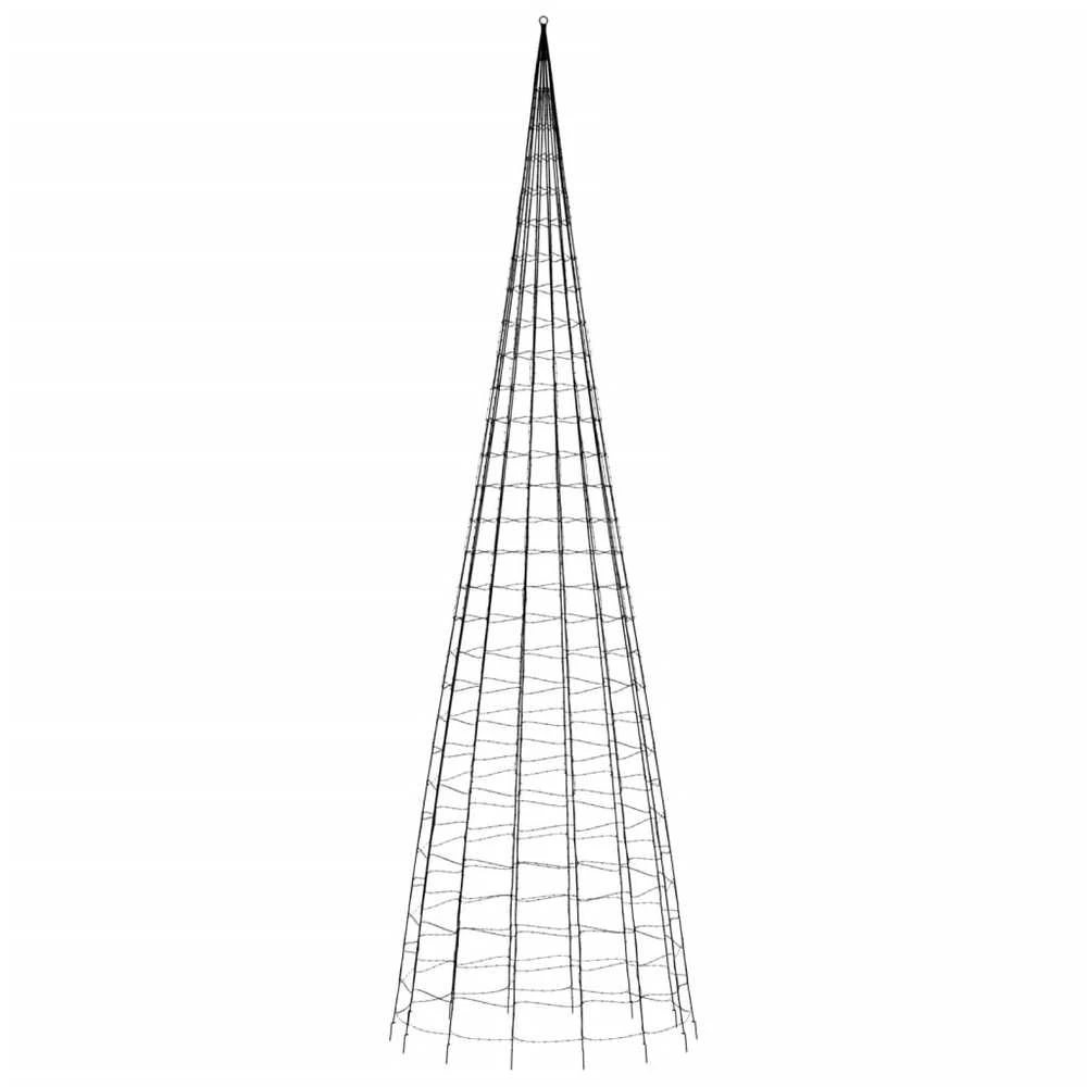 Kalėdų eglutė ant vėliavos stiebo, 800cm, 3000 šaltų LED