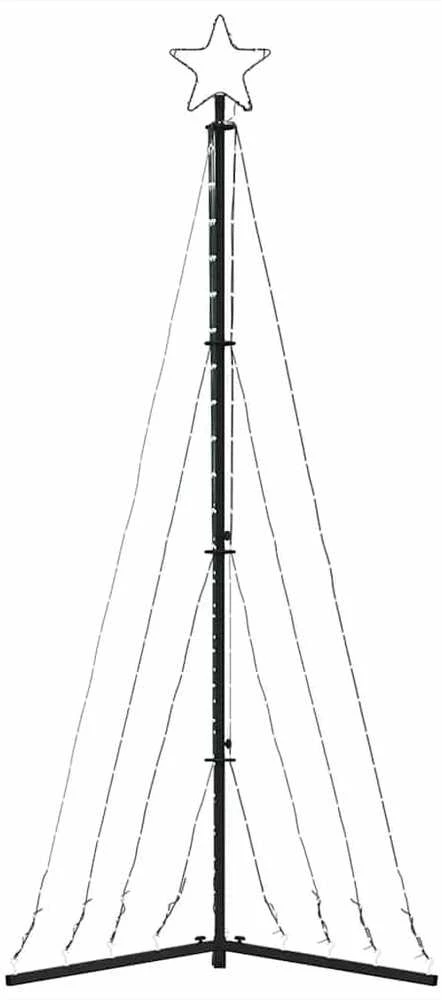 LED Kalėdų eglutė 339 LED Šalta Balta 182 cm