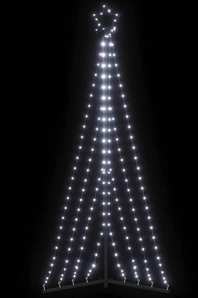 LED Kalėdų eglutė 339 LED Šalta Balta 182 cm