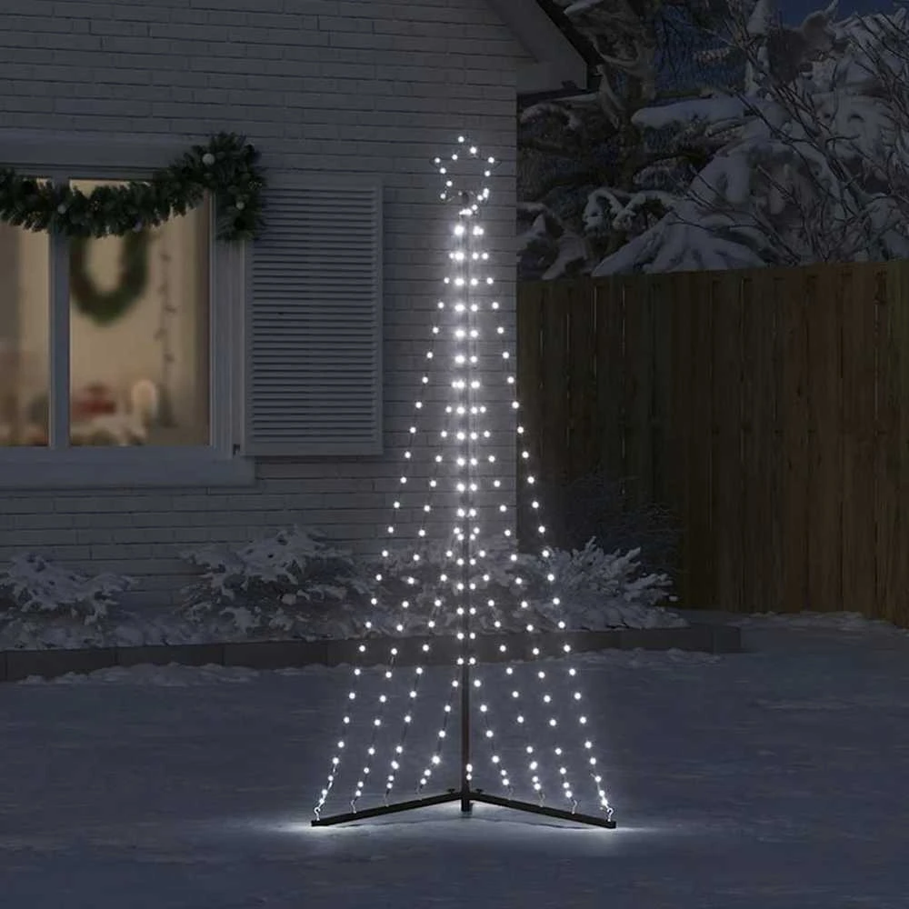 LED Kalėdų eglutė 339 LED Šalta Balta 182 cm