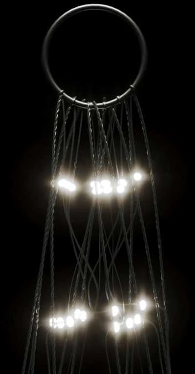 Kalėdų eglutė ant vėliavos stiebo, 300cm, 550 šaltų LED