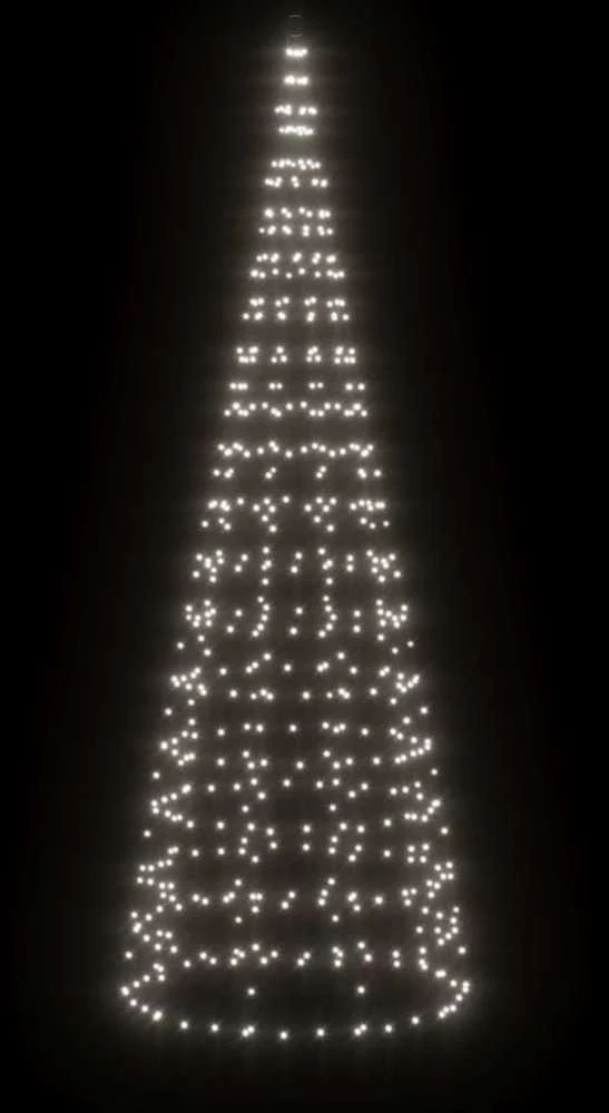 Kalėdų eglutė ant vėliavos stiebo, 300cm, 550 šaltų LED