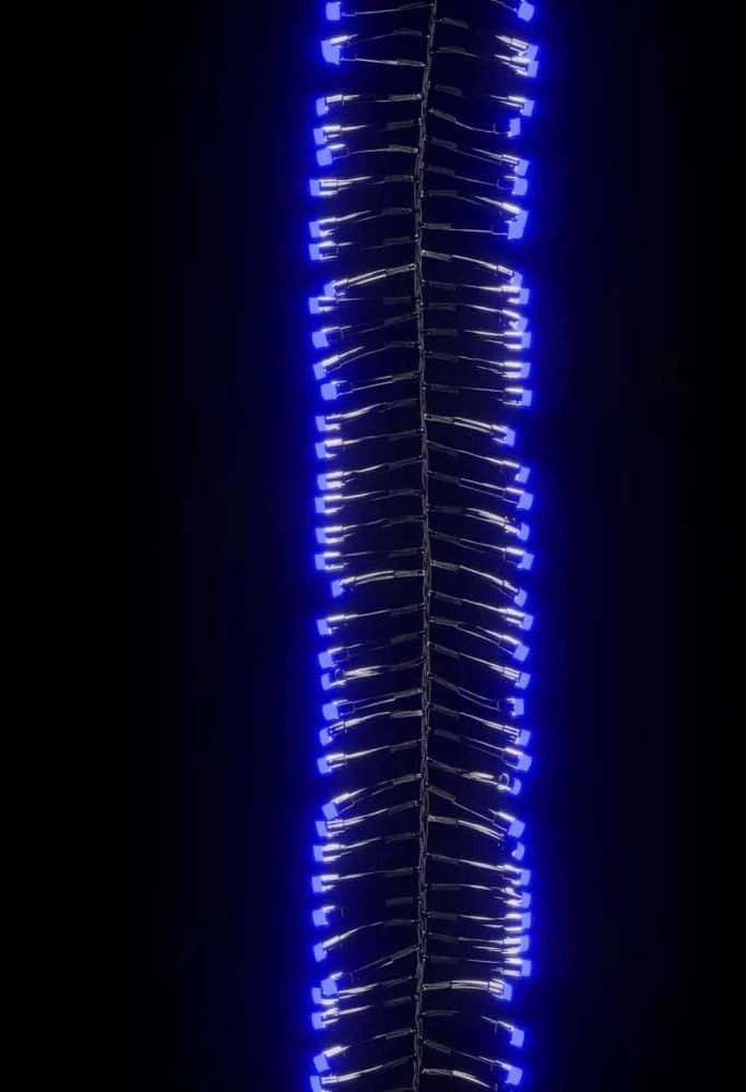 LED lempučių girlianda, 17m, PVC, 2000 mėlynų LED, tanki