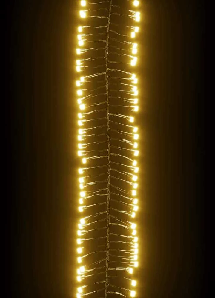 LED lempučių girlianda, 17m, PVC, 2000 šiltų baltų LED, tanki