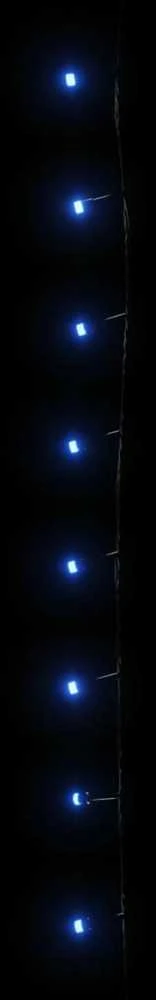 LED lempučių girlianda, 60m, PVC, 600 mėlynos spalvos LED
