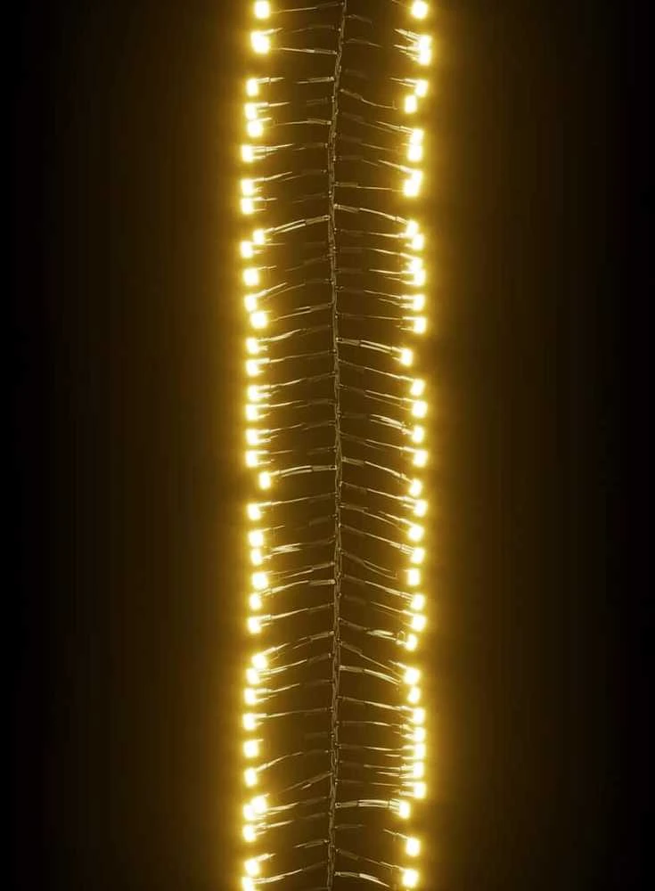 LED lempučių girlianda, 7,4m, PVC, 400 šiltų baltų LED, tanki