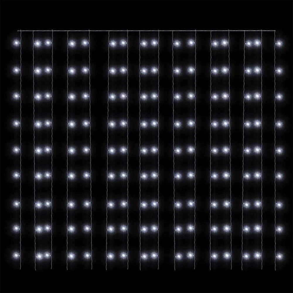 LED lempučių užuolaida, 3x3m, 300 šaltų baltų LED lempučių