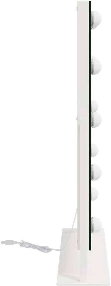 LED makiažo veidrodis Balta 44 x 10 x 53 cm Stiklas ir plienas