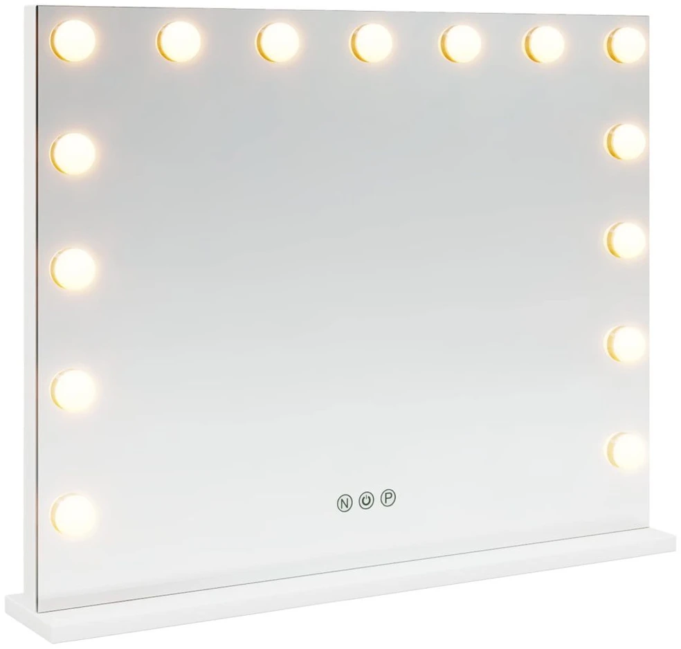 LED makiažo veidrodis Balta 58 x 10 x 47 cm Stiklas ir plienas