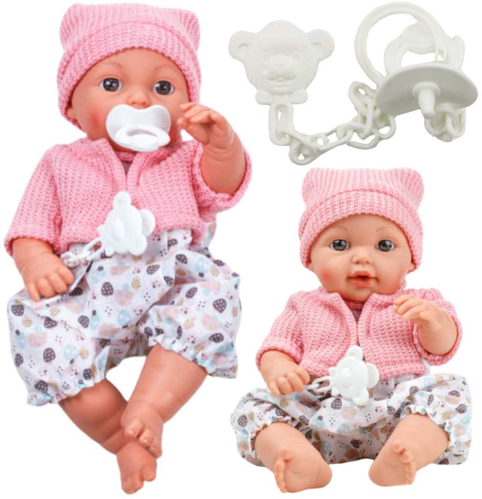 Lean Toys 30 cm lėlė kūdikis su garsais ir švarkeliu