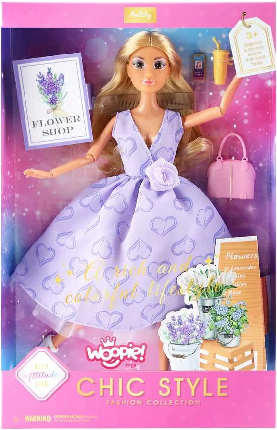 Lėlė Lily su ilgais šviesiais plaukais WOOPIE ROYAL 30 cm