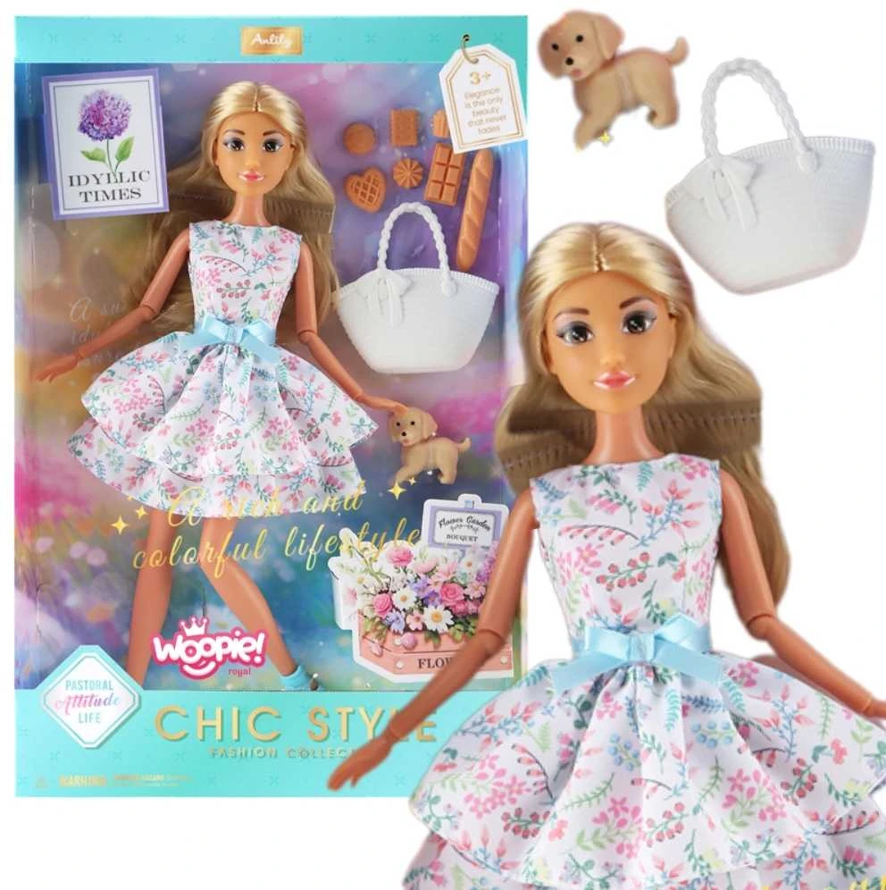 Lėlė Lily WOOPIE ROYAL su pavasarine suknele 30 cm