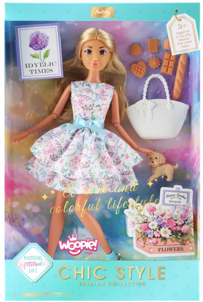 Lėlė Lily WOOPIE ROYAL su pavasarine suknele 30 cm