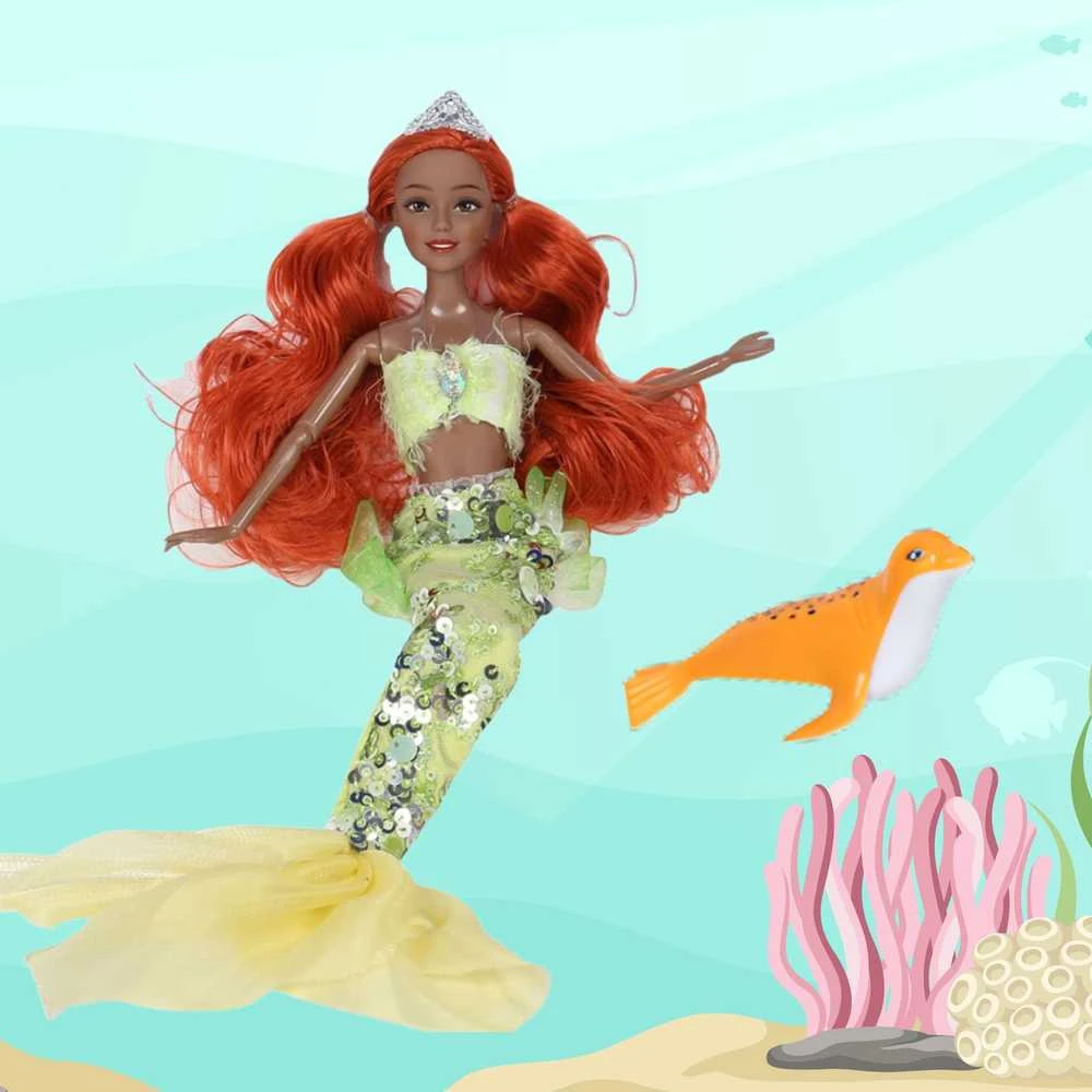 Lėlė Sirena Emi Mermaid su ruoniuku WOOPIE ROYAL