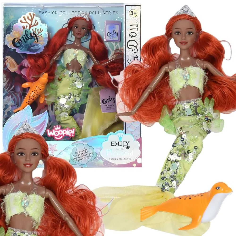 Lėlė Sirena Emi Mermaid su ruoniuku WOOPIE ROYAL