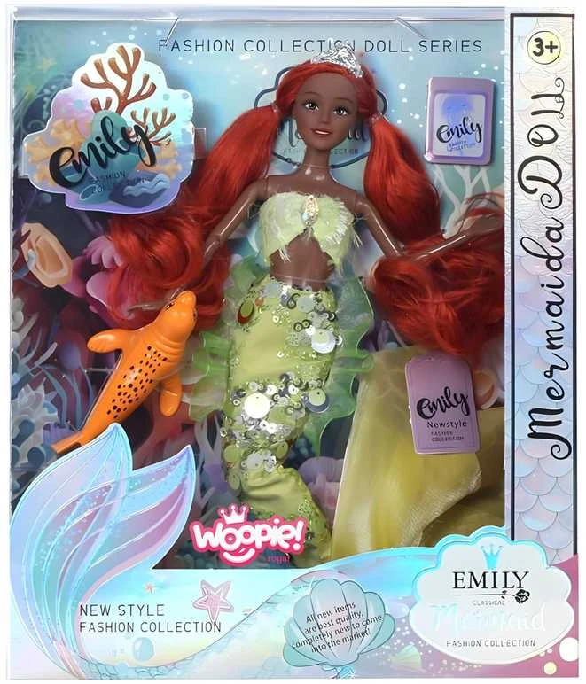 Lėlė Sirena Emi Mermaid su ruoniuku WOOPIE ROYAL