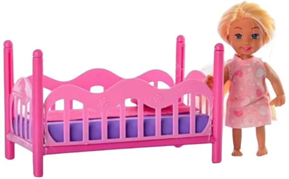 Lean Toys Žavus lėlės ir lovytės rinkinys